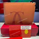 High Quality Replica Cartier 6cc Yellow brown Leather Wallet